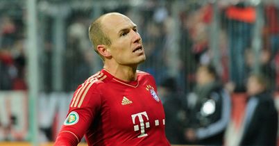Arjen Robben: Celebrates his goal against Dortmund in the German Cup